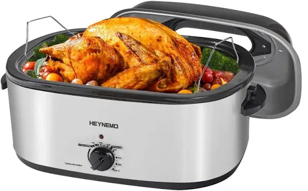 26 Quart Roaster Oven with Lid, Large Electric Rosater Turkey Roaster Oven with