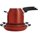 Nesting 11 Pc Nonstick Cookware Set - Red - 80156/042DS