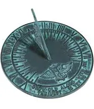 ROME 2560 New Salem Sundial, Cast Iron with Verdigris Finish, 10-Inch Diameter