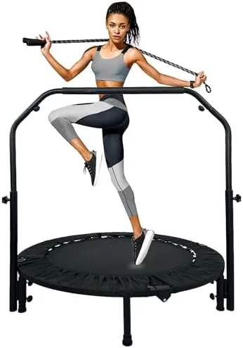 Trampoline, Portable Fitnes Foldable Trampoline in-Home Mini Rebounder, Exercise Trampoline for Kid/Adults, 40" Max Load 330lbs