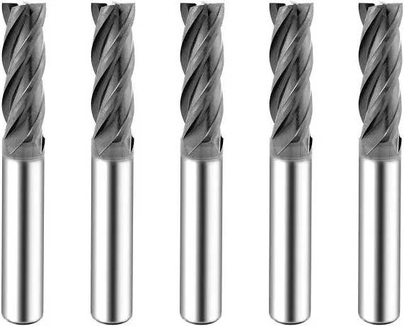 Micrograin Carbide Square End Mill - 4 Flute - ISE5/16 4T (1 Piece, 5/16&#034;) - ...