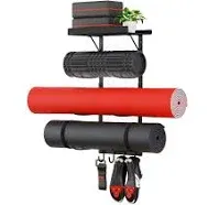 PeloFamily Yoga Mat Holder Wall Mount Yoga Accessory Mat Storage Rack Home Gy...