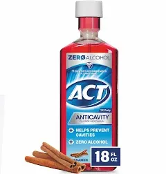 ACT Anticavity Fluoride Rinse Cinnamon 18 oz, freeship