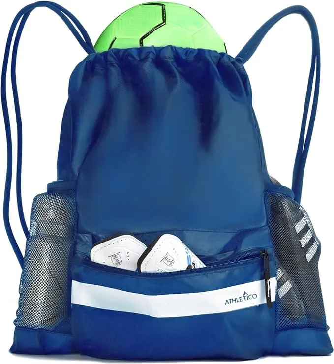 Athletico Drawstring Soccer Bag - Soccer Backpack For Boys or Girls Can Also Carry Basketball or Volleyball