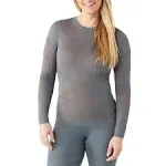 Smartwool Women's Intraknit Thermal Merino Base Layer Crew-Small Pewter/Marmalade