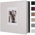 RECUTMS 60 Pages DIY Scrap Book Photo Album 4x6 5x7 8x10 Pictures PU Leather Cover Wedding Photo Album Baby Picture Book Family