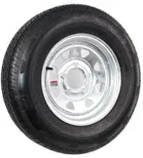 eCustomrim Trailer Tire On Rim ST185/80D13 185/80D-13 Load Range C ST Boat RV Galvanized Spoke Wheel - 2 Year Warranty w/Free Roadside