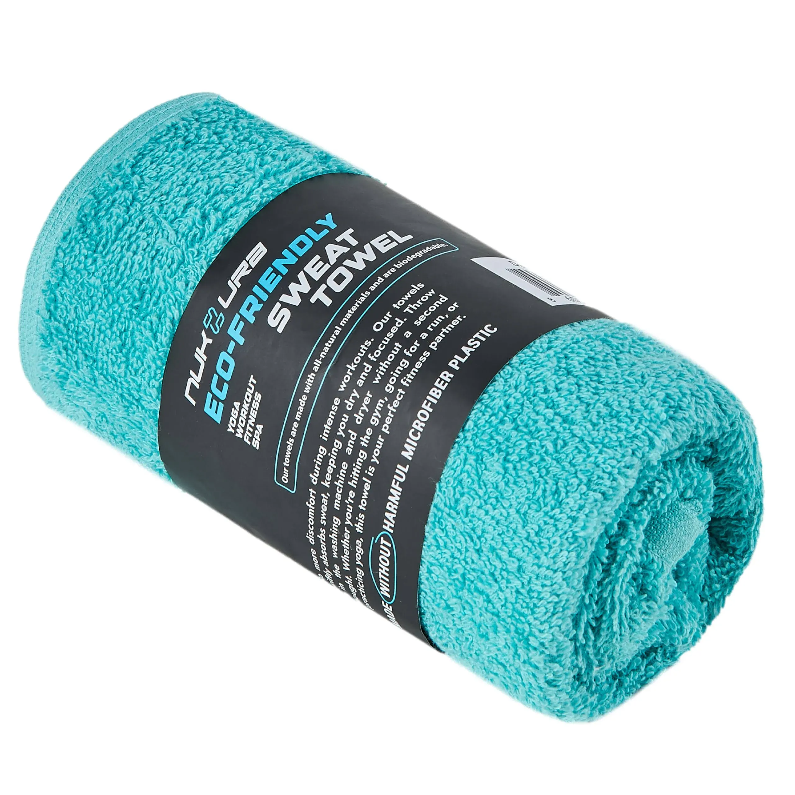 NUKURA Sweat Towel, Extra Soft and Absorbent, 100% Turkish Cotton Towels, 12’’ x 40’’, Running, Neck Towel, Tennis, Camping, 450 GSM, Turquoise