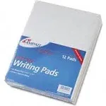 Ampad Glue Top Pads Narrow Rule 50 White 8.5 x 11 Sheets Dozen