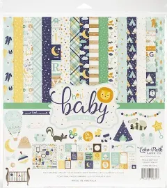 Echo Park Paper Co. Collection Kits Crafting, Navy, Yellow, Teal, Orange, Orange