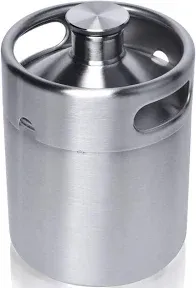 Mini Keg Growler Pressurized Growler 64 OZ 304 Stainless Steel Mini Keg with ...