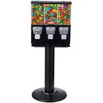 VEVOR Gumball Machine with Stand Vending Coin Bank Vintage Candy Dispenser Black