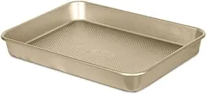 Glad Baking Pan Nonstick - Oblong Metal Dish for Cake and Lasagna - Heavy Duty Carbon Steel Bakeware, Medium