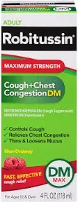 Robitussin Max Strength Cough + Chest Congestion DM