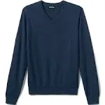 Lands' End Men's Cotton Modal V-Neck Sweater