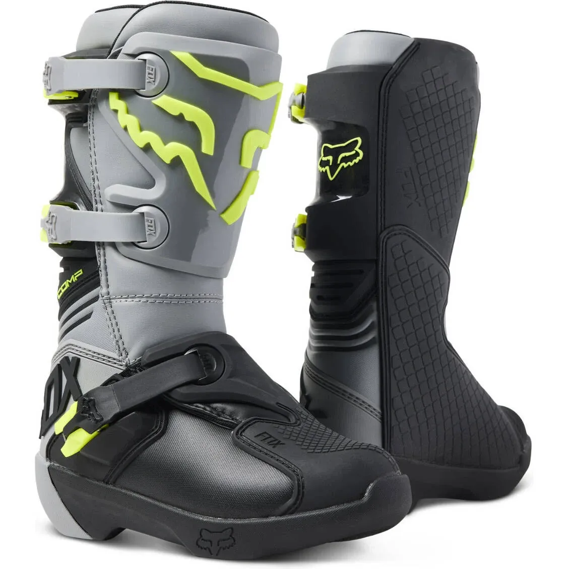 Fox Racing Youth Comp Boots (Steel Grey)