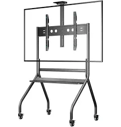 ONKRON Mobile TV Stand for 60-120 Inch Screen up to 331 lbs, Large & Portable TV Stand on Wheels max VESA 1000x600, Heavy Duty TV Stand Height Adjustable/Mobile TV Cart Rolling TV Stand Tall Black