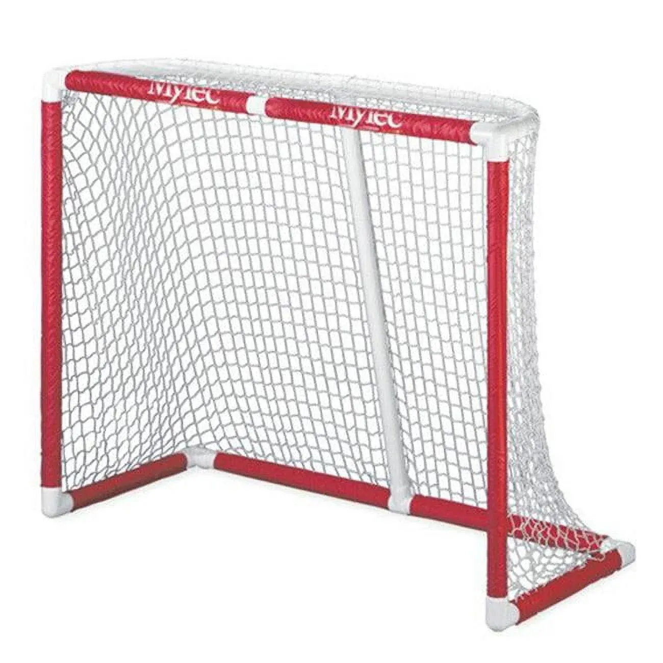 Mylec Indoor Hockey Net, Street Hockey Net Replacement, Durable, Lightweight & Portable, Easy to Assemble & Disassemble, Machine Wash, High-Grade Material Netting (Red/White)