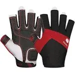 FitsT4 Sports Kayaking Gloves 3/4 or Full Finger Large( Fits 7.5&#034;- 8.3&#034;), red 