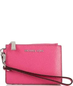 Michael Kors Mercer Small Coin Id Card Holder Purse Cerise