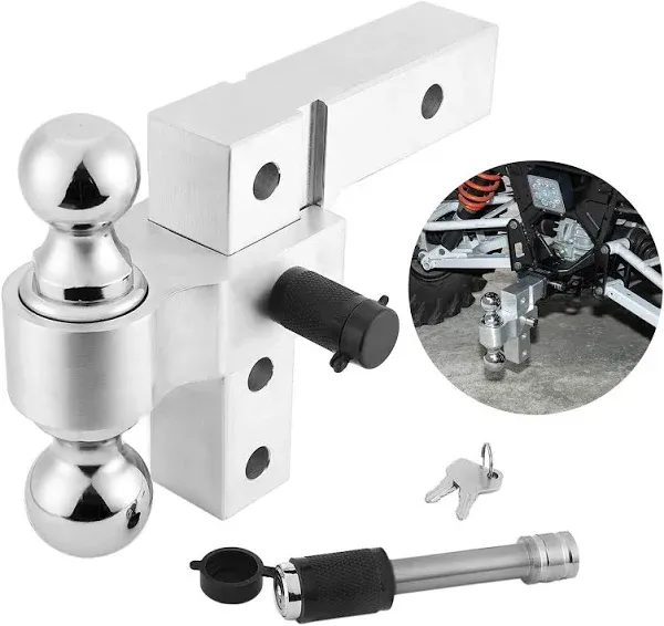 Can Am Adjustable Trailer Hitch Ball Mount by Kemimoto