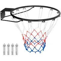 Costway 18" Basketball Rim Wall Door Mounted Basketball Hoop