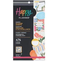 Happy Planner Poppy Piping Value Pack Stickers