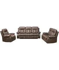 Betsy Furniture 3-Pc Microfiber Fabric Recliner Set