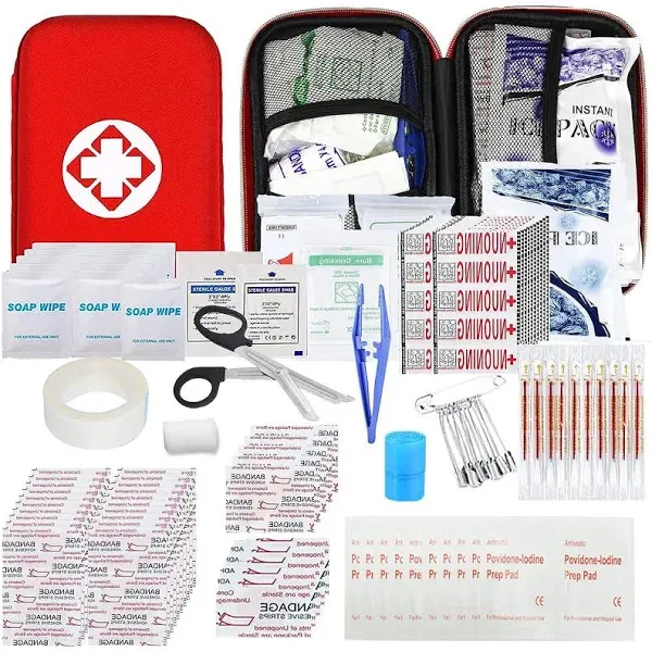 275Pcs Travel First Aid Kits for Car Emergency Preparedness Items Urgent Accident Essentials Kit Survival Gear Equipment Sports First Aid Kit for College Dorm Student, Home, Boat, Purple YIDERBO