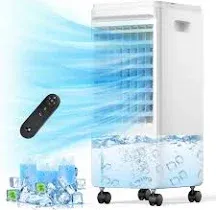 Portable Air Conditioners Windowless 3-IN-1 Evaporative Air Cooler Swamp Coolers w/ 3 Ice Pack