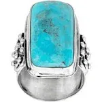 Silpada 'Big Spring' Compressed Mojave Turquoise Statement Ring in Sterling Silver