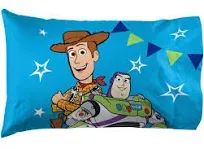 Jay Franco Disney Pixar Toy-Story You've Got A Friend in Me 1 Pack Pillowcase - Double-Sided Kids Super Soft Bedding Features Woody and Buzz Lightyear (Official Disney Pixar Product)