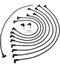 Spark Plug Wires StreeThunder Spiro-Wound 8mm Black 90 Degree Boots SBC 51006