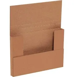 9 5/8 x 6 5/8 x 1 1/4" Kraft Easy-Fold Mailers | Brandt Box