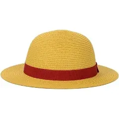 Straw Hat Performance Animation Cosplay Accessories Hat Summer Sun Hat Yellow