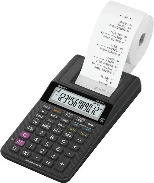 Casio HR-10RC Handheld Portable Printing Calculator