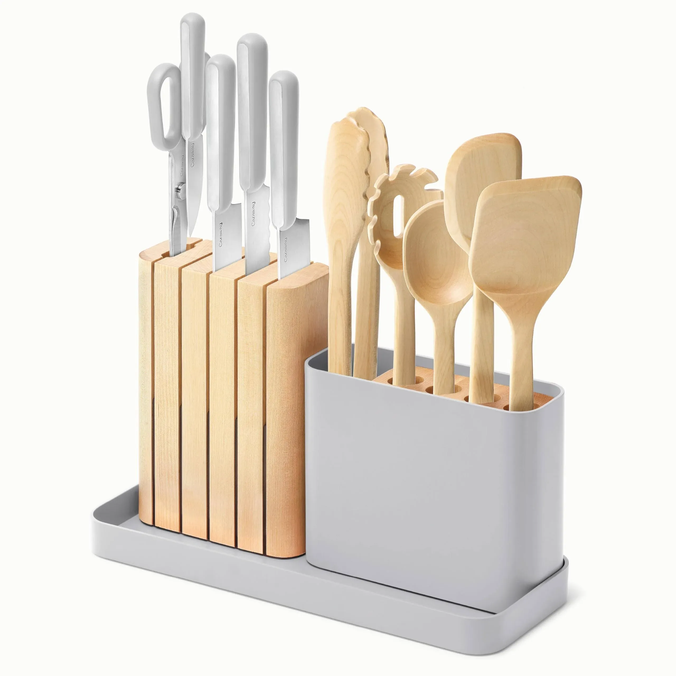 CARAWAY 14-Piece Knife & Utensils Prep Set in Gray