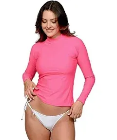 INGEAR Women's UV Sun Protection Long Sleeve Rash Guard Wetsuit Swimsuit Top