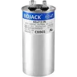 BOJACK 60 uF ±5% 60 MFD 370/450 V CBB65 Round Run Start Capacitor for AC Motor Run or Fan Start and Cool or Heat Pump Air Conditione