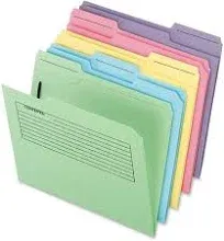 Pendaflex Printed Notes Folder 1/3-Cut Tabs Letter Size Assorted 30/Pack