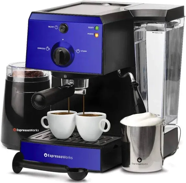 7 Pc All-In-One Espresso Machine & Cappuccino Maker Barista Bundle Set