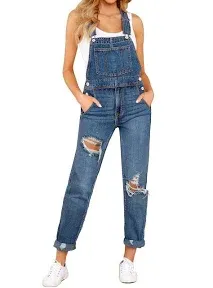 LookbookStore Women's Casual Stretch Denim Bib Overalls Pants Pocketed Jeans Jumpsuits