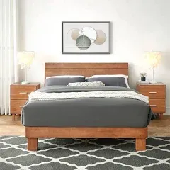 MUSEHOMEINC Low Profile Modern Wooden Platform Bed