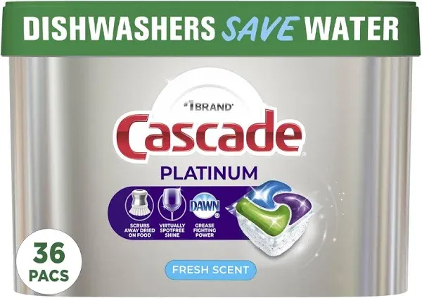 Cascade Dishwasher Detergent Platinum ActionPacs