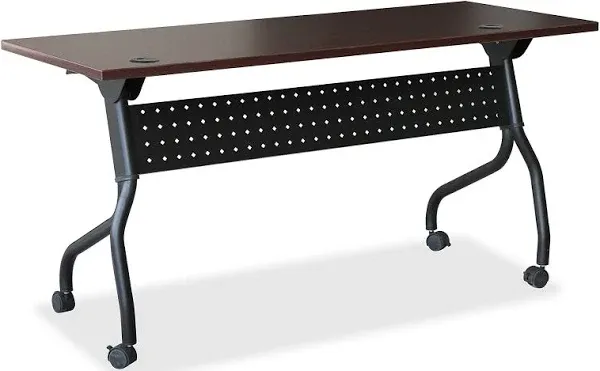 Lorell LLR59518 - Mahogany Flip Top Training Table