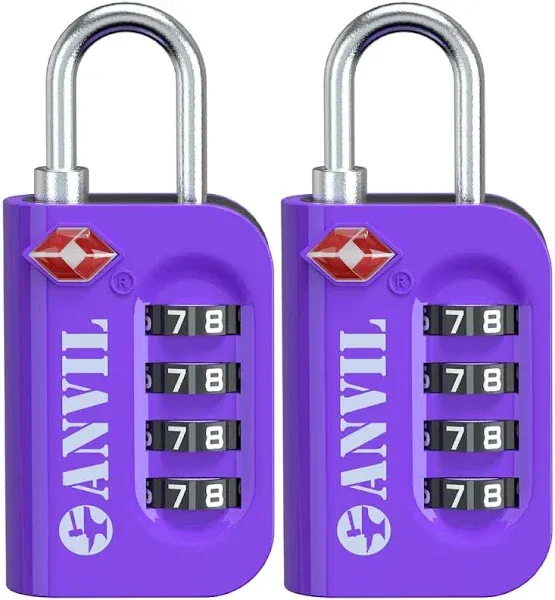 ANVIL TSA Approved Luggage Lock - 4 Digit Combination 10000 Combinations Easy...