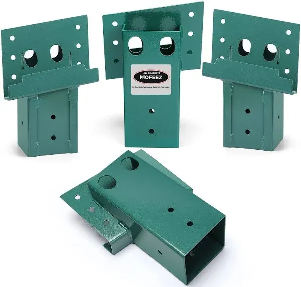 Mofeez Outdoor 4x4 Compound Angle Brackets (Green, Set of 4)