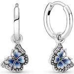 Pandora : Blue Butterfly Hoop Earrings