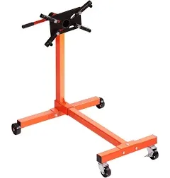 750 lbs (3/8 Ton) Engine Stand, Rotating Engine Motor Stand with 360 Degree Adjustable Head, Cast Iron Motor Hoist Dolly, 4-Caster, 4 Adjustable Arms, for Vehicle Maintenance, Auto Repair