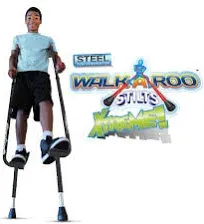 Geospace Original Walkaroo Xtreme Steel Balance Stilts with Height Red 